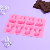 Форма для льда и шоколада, силикон, розовый, 9176944
