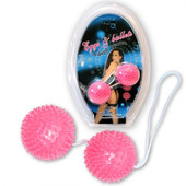Вагинальные шарики розовые с мягкими шипами Baile, BI-014036