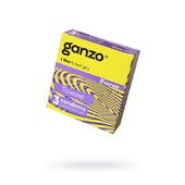 Презервативы Ganzo, sense, тонкие, латекс, 18 см, 5,2 см, 3 шт, 118а